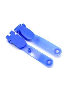 Blue Plastic ID Badge Name Tag Clip