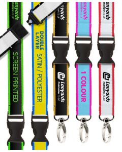 Double Layer Satin Custom Lanyards