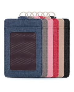 PU leather fabric ID card holder 