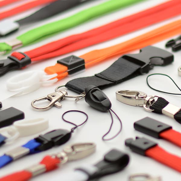 range of various of lanyard types