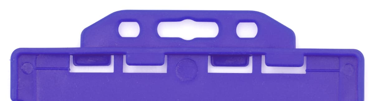 purple colour double sided id crd badge holder rigid open horizontal